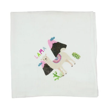 Textil tetra pelenka láma mintával 70x70 cm